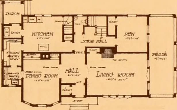An illustration from Ideal homes / by W. F. Barlow, Jr., 1913, leaf 56