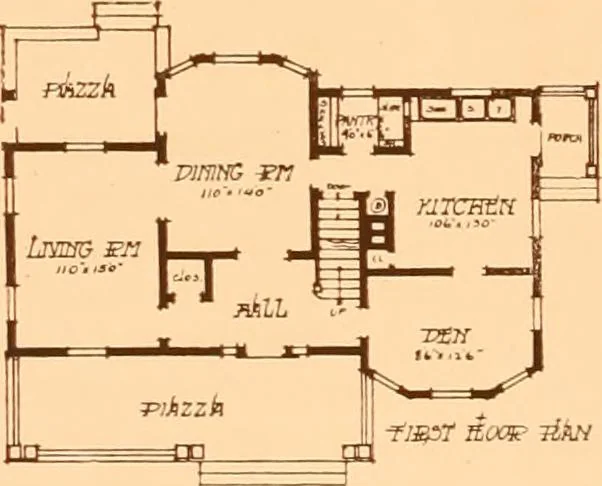An illustration from Ideal homes / by W. F. Barlow, Jr., 1913, leaf 57