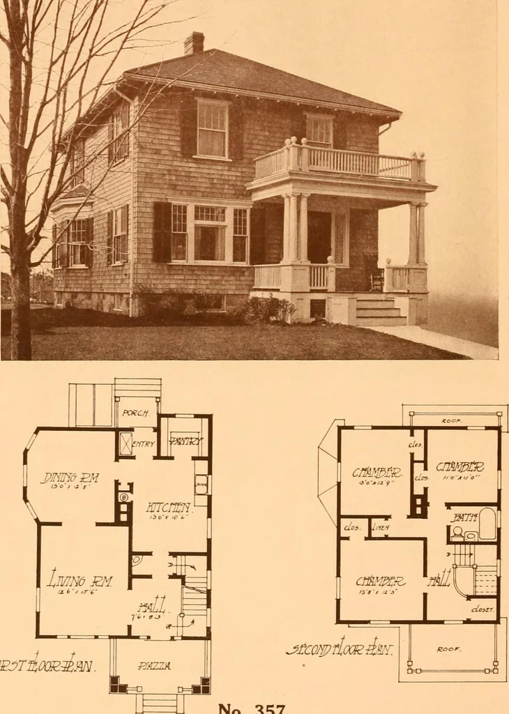 An illustration from Ideal homes / by W. F. Barlow, Jr., 1913, leaf 65