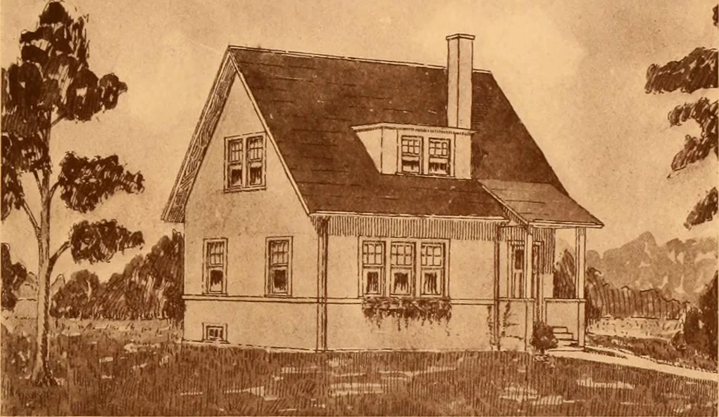 An illustration from Ideal homes / by W. F. Barlow, Jr., 1913, leaf 68
