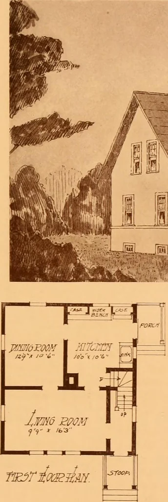 An illustration from Ideal homes / by W. F. Barlow, Jr., 1913, leaf 70