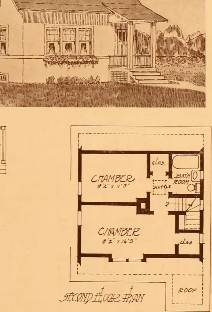 An illustration from Ideal homes / by W. F. Barlow, Jr., 1913, leaf 70