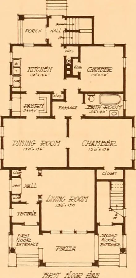 An illustration from Ideal homes / by W. F. Barlow, Jr., 1913, leaf 71