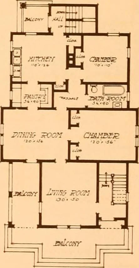 An illustration from Ideal homes / by W. F. Barlow, Jr., 1913, leaf 71