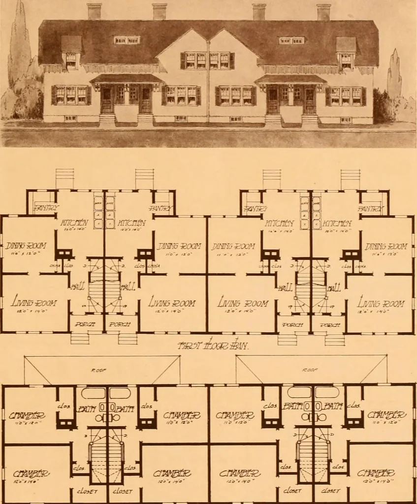 An illustration from Ideal homes / by W. F. Barlow, Jr., 1913, leaf 72