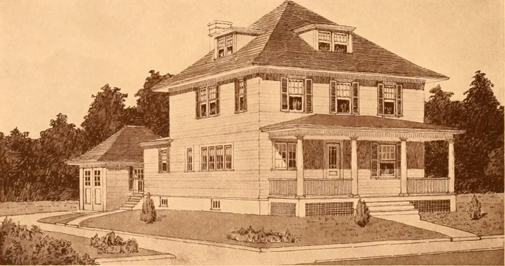 An illustration from Ideal homes / by W. F. Barlow, Jr., 1913, leaf 73