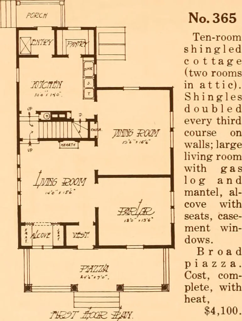 An illustration from Ideal homes / by W. F. Barlow, Jr., 1913, leaf 73