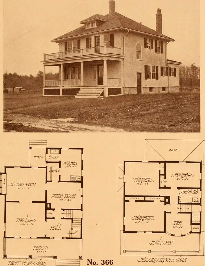 An illustration from Ideal homes / by W. F. Barlow, Jr., 1913, leaf 74