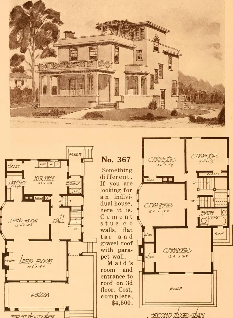 An illustration from Ideal homes / by W. F. Barlow, Jr., 1913, leaf 75
