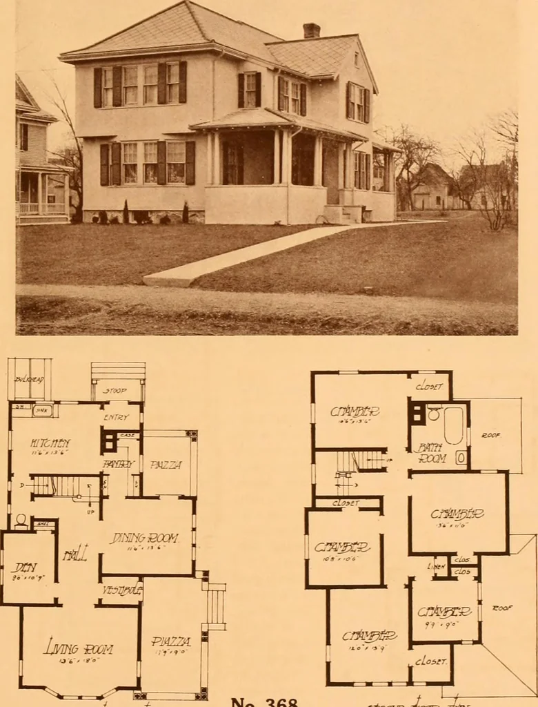 An illustration from Ideal homes / by W. F. Barlow, Jr., 1913, leaf 76