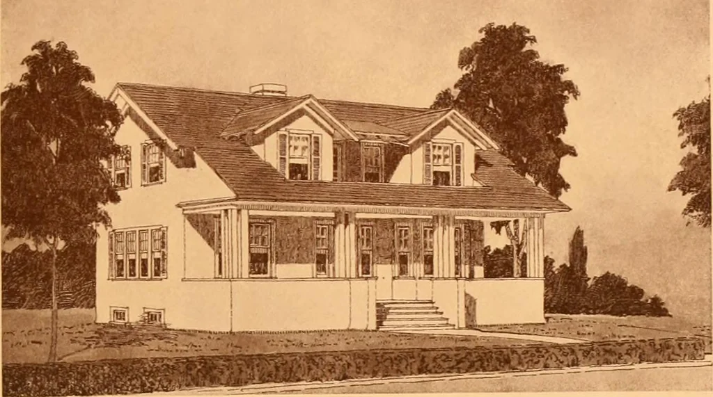An illustration from Ideal homes / by W. F. Barlow, Jr., 1913, leaf 80