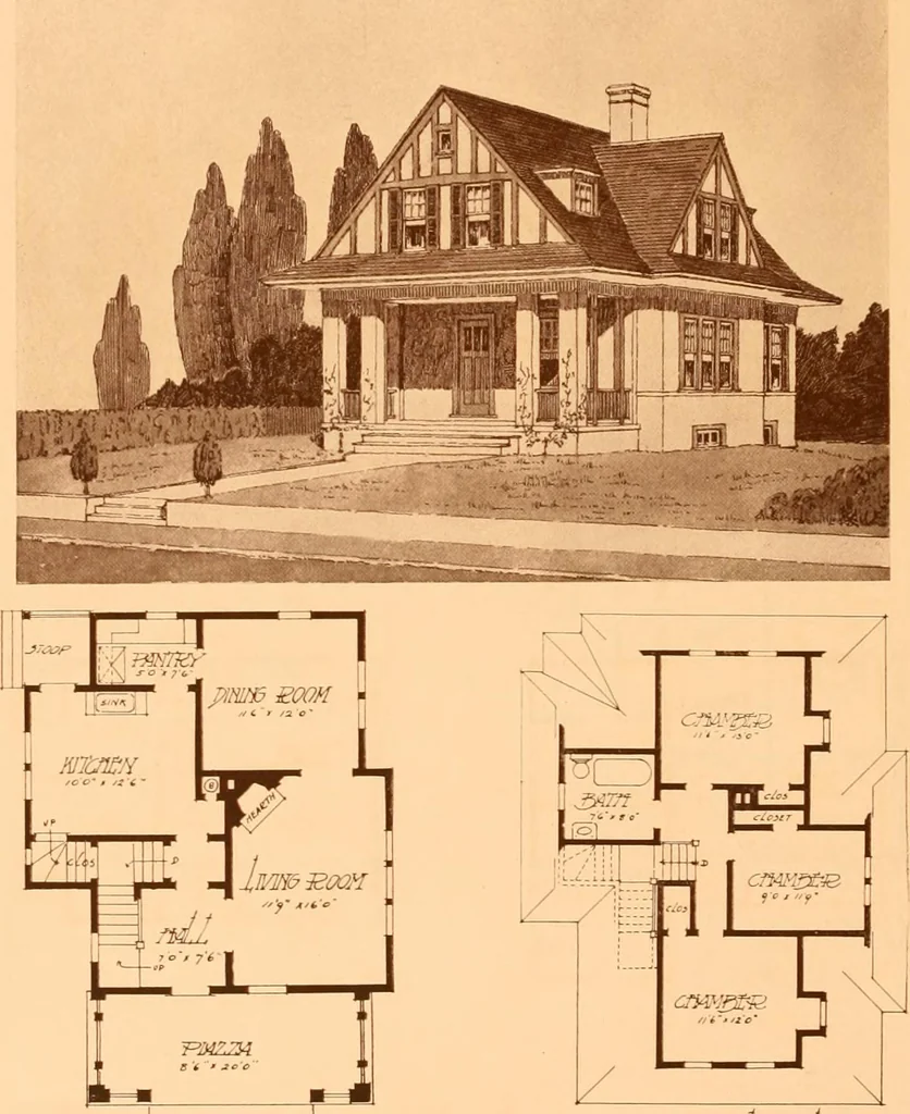 An illustration from Ideal homes / by W. F. Barlow, Jr., 1913, leaf 81