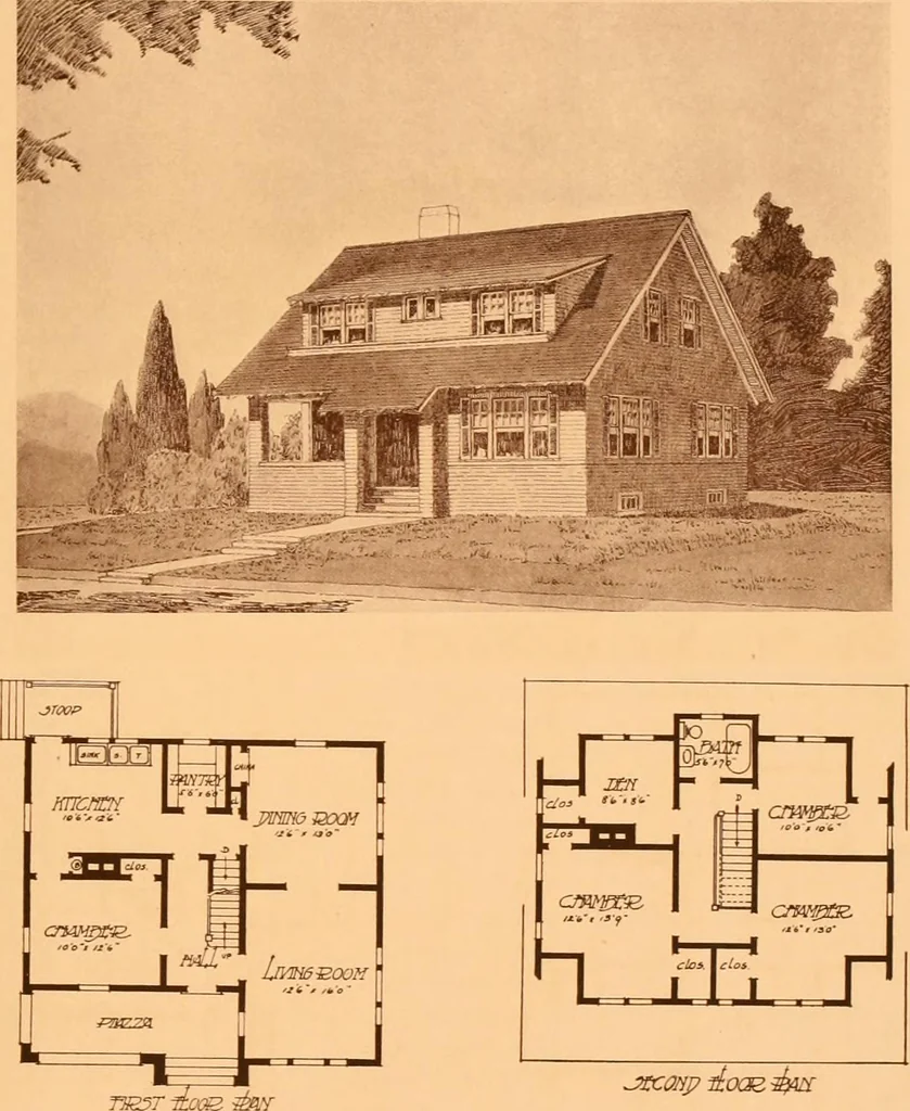 An illustration from Ideal homes / by W. F. Barlow, Jr., 1913, leaf 82