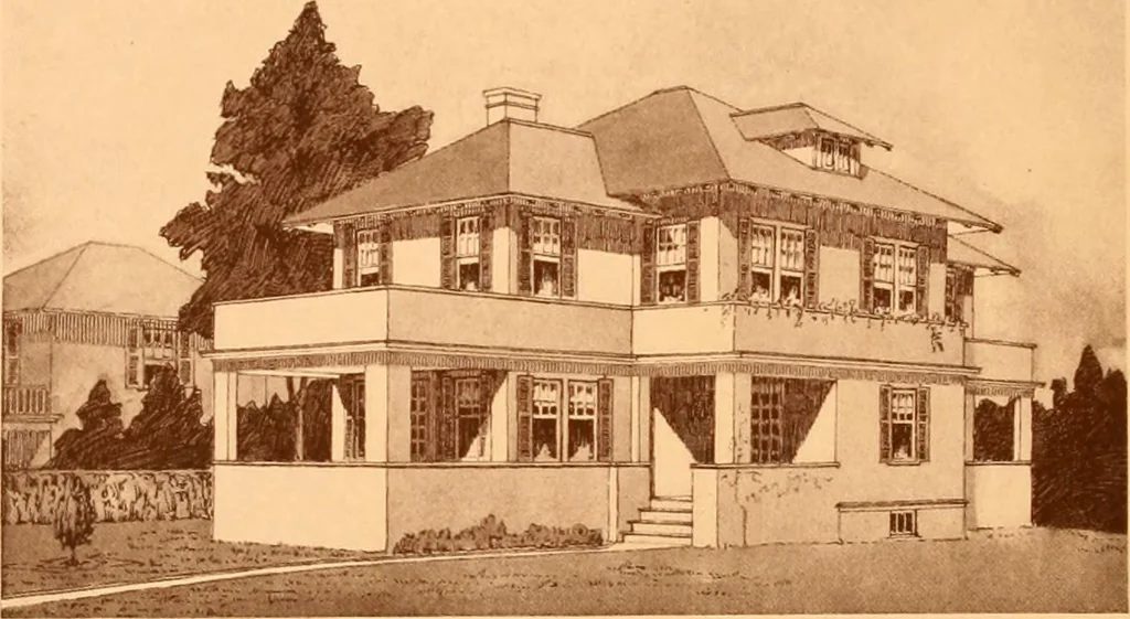 An illustration from Ideal homes / by W. F. Barlow, Jr., 1913, leaf 83