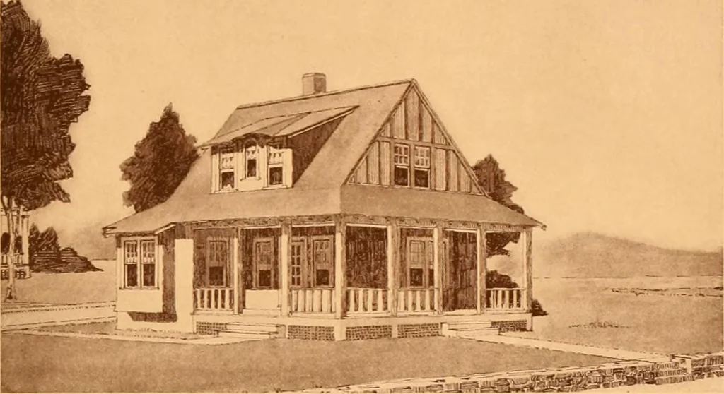 An illustration from Ideal homes / by W. F. Barlow, Jr., 1913, leaf 84