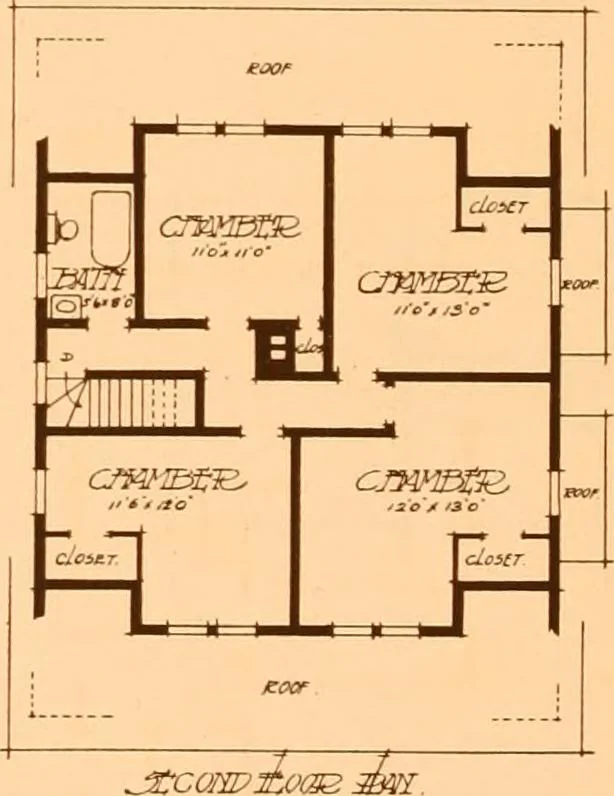 An illustration from Ideal homes / by W. F. Barlow, Jr., 1913, leaf 85