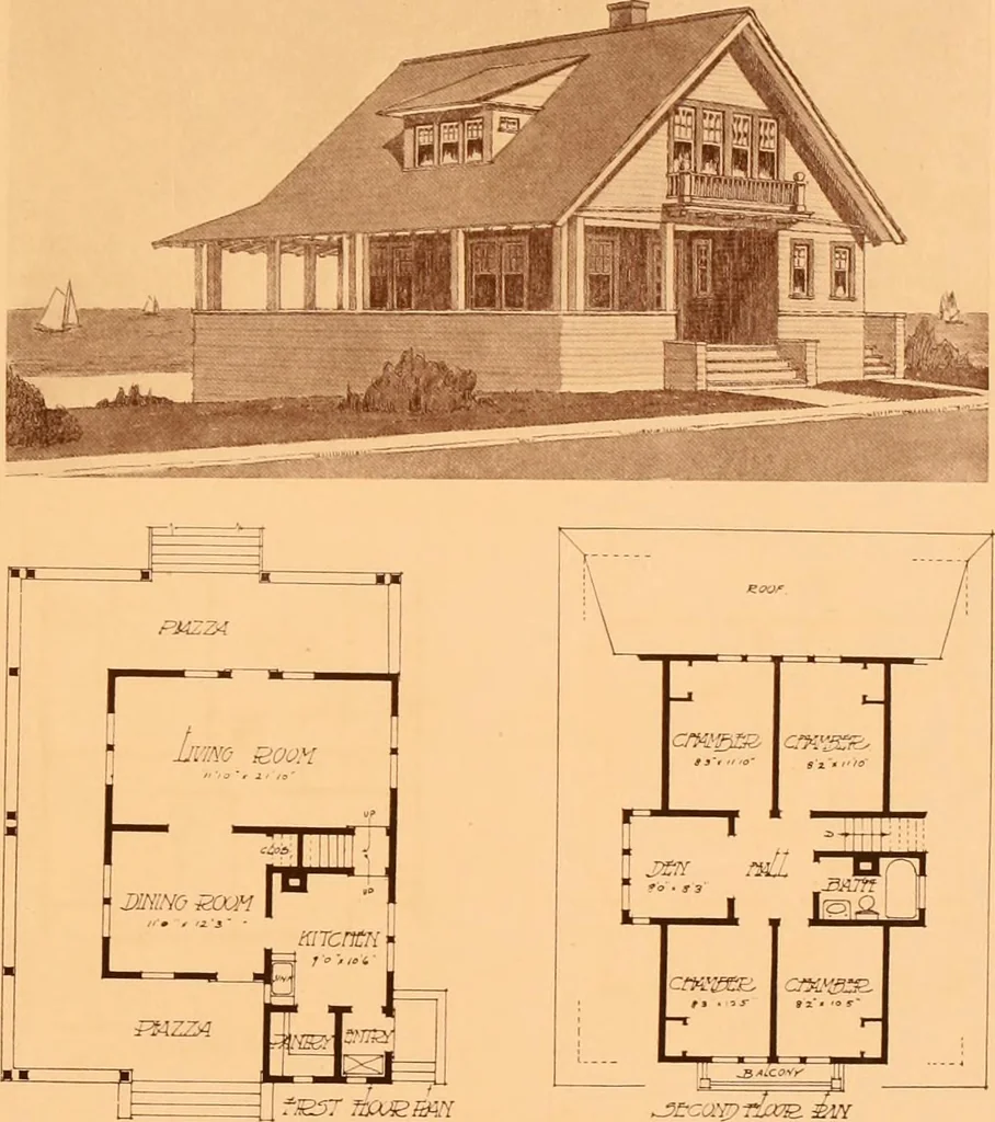 An illustration from Ideal homes / by W. F. Barlow, Jr., 1913, leaf 86