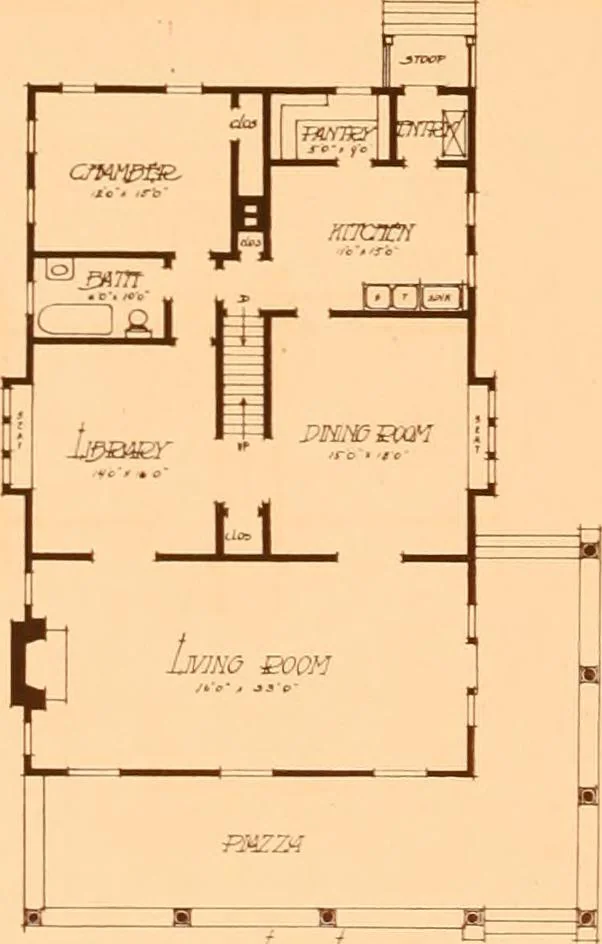 An illustration from Ideal homes / by W. F. Barlow, Jr., 1913, leaf 87
