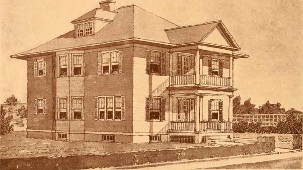 An illustration from Ideal homes / by W. F. Barlow, Jr., 1913, leaf 89