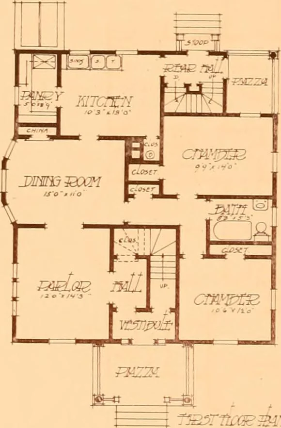 An illustration from Ideal homes / by W. F. Barlow, Jr., 1913, leaf 89