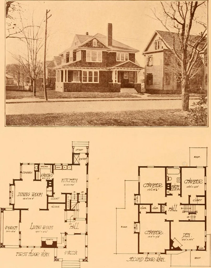 An illustration from Ideal homes / by W. F. Barlow, Jr., 1913, leaf 97