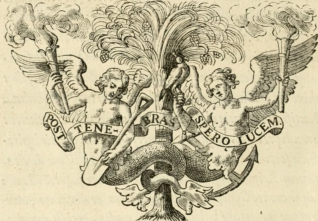 An illustration from Idea principis christiano-politici, centum symbolis expressa, 1649, leaf 15
