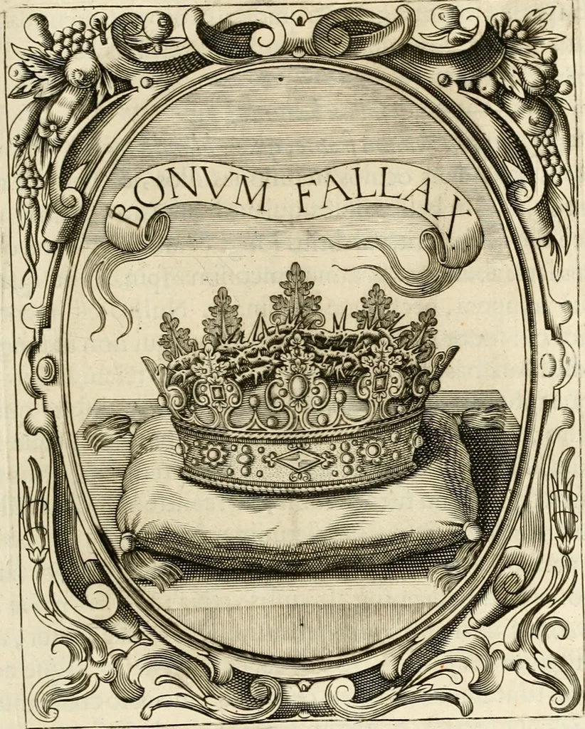 An illustration from Idea principis christiano-politici, centum symbolis expressa, 1649, leaf 154