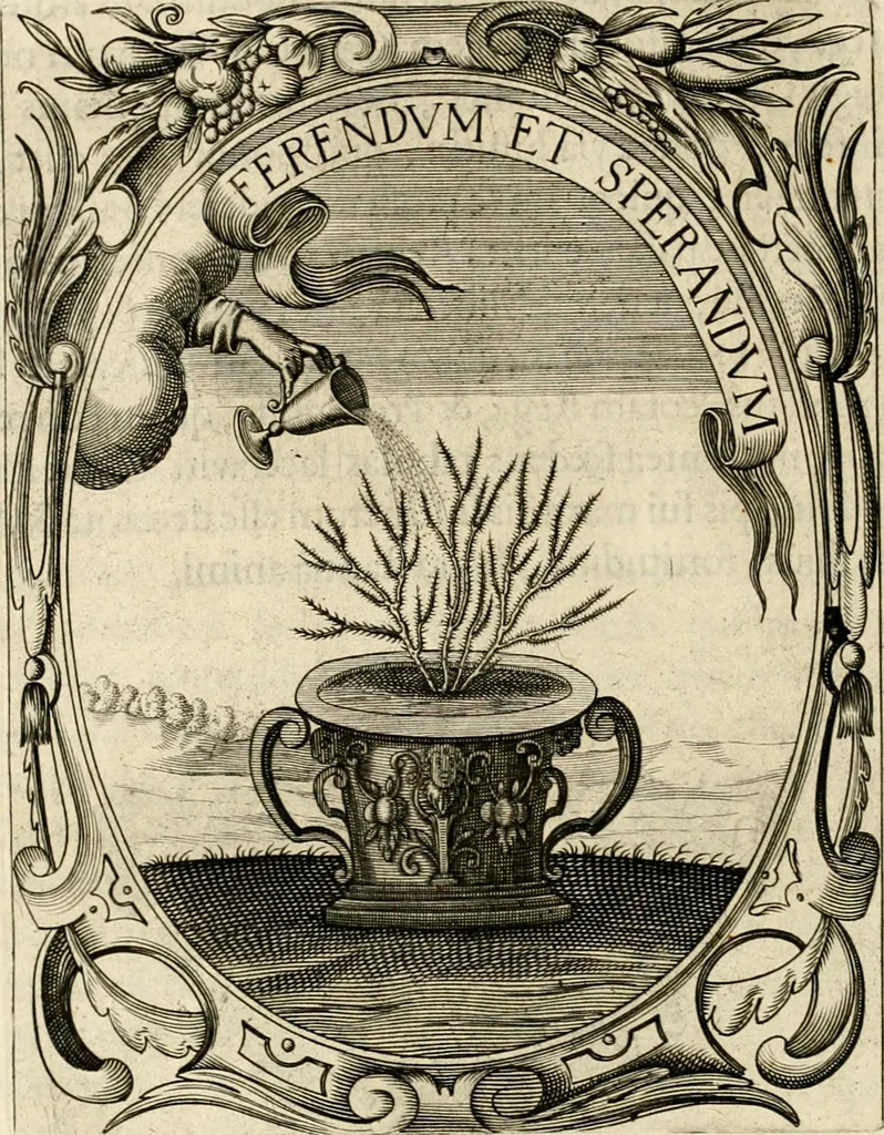 An illustration from Idea principis christiano-politici, centum symbolis expressa, 1649, leaf 253