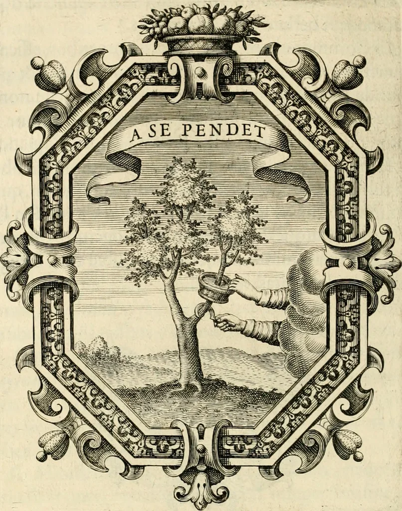 An illustration from Idea principis christiano-politici, centum symbolis expressa, 1649, leaf 407