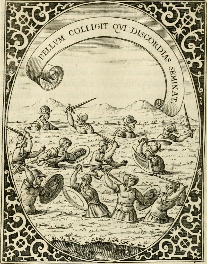 An illustration from Idea principis christiano-politici, centum symbolis expressa, 1649, leaf 579