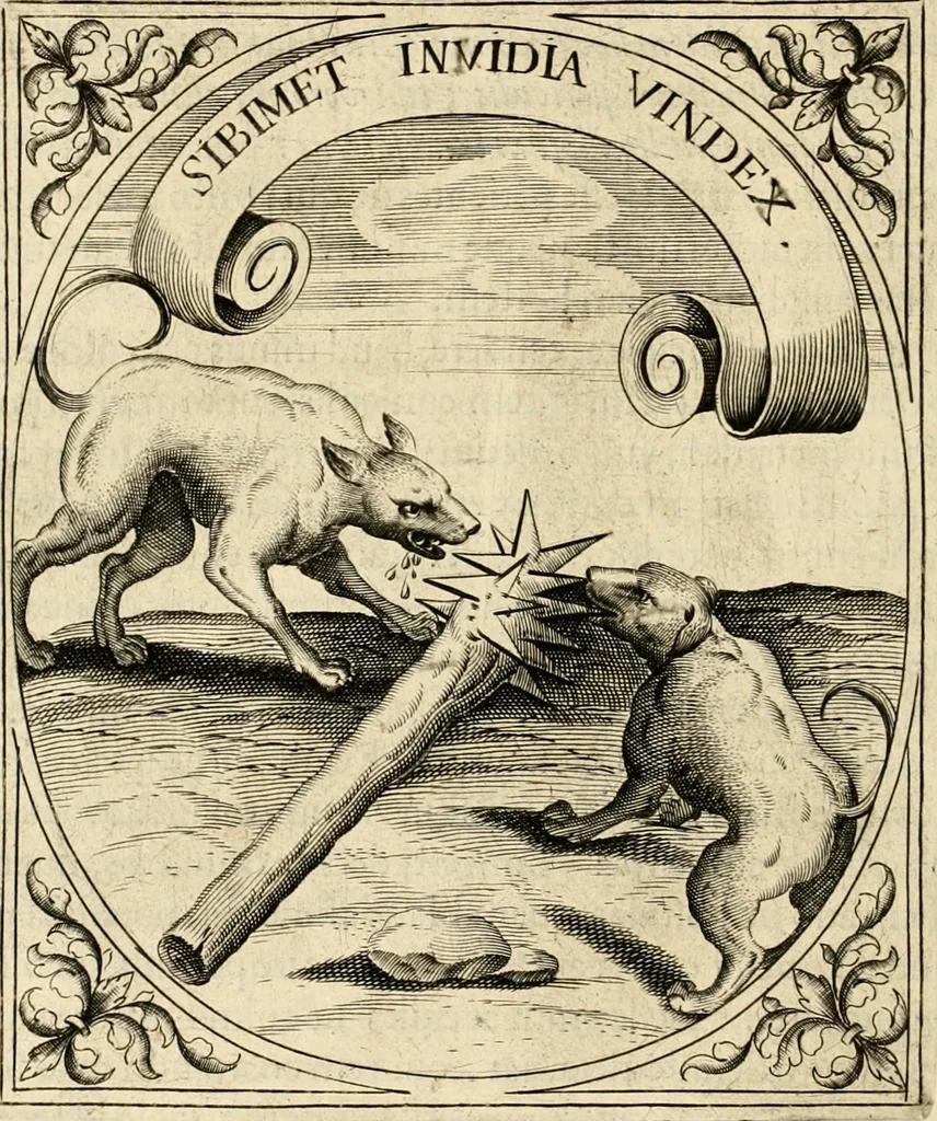 An illustration from Idea principis christiano-politici, centum symbolis expressa, 1649, leaf 83