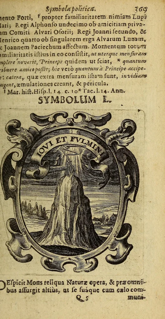 An illustration from Idea principis christiano-politici centum symbolis, 1669, leaf 399