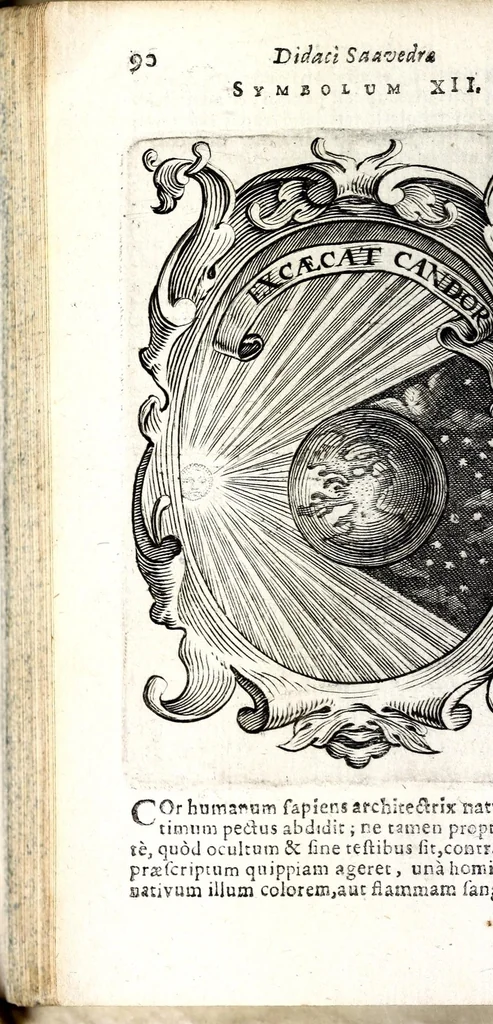 An illustration from Idea principis christiano-politici : 101 sijmbolis expressa, 1659, leaf 124