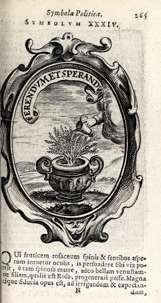 An illustration from Idea principis christiano-politici : 101 sijmbolis expressa, 1659, leaf 299