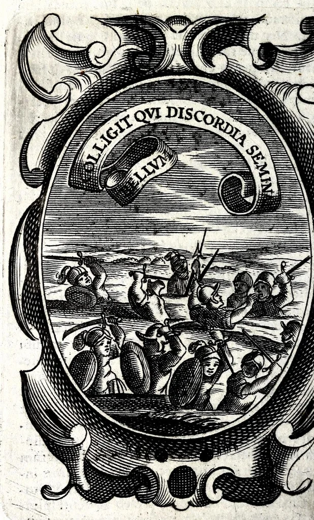 An illustration from Idea principis christiano-politici : 101 sijmbolis expressa, 1659, leaf 672
