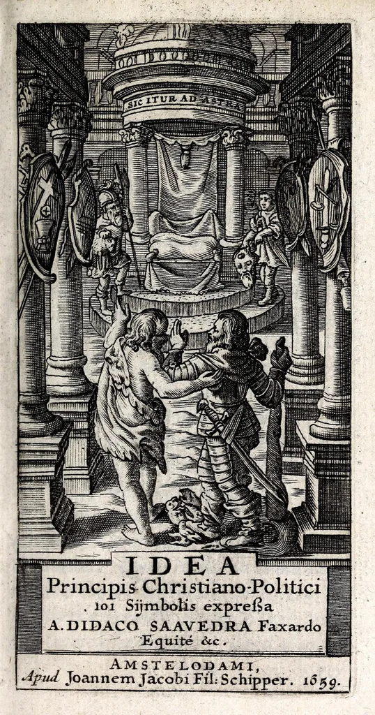 An illustration from Idea principis christiano-politici : 101 sijmbolis expressa, 1659, leaf 7