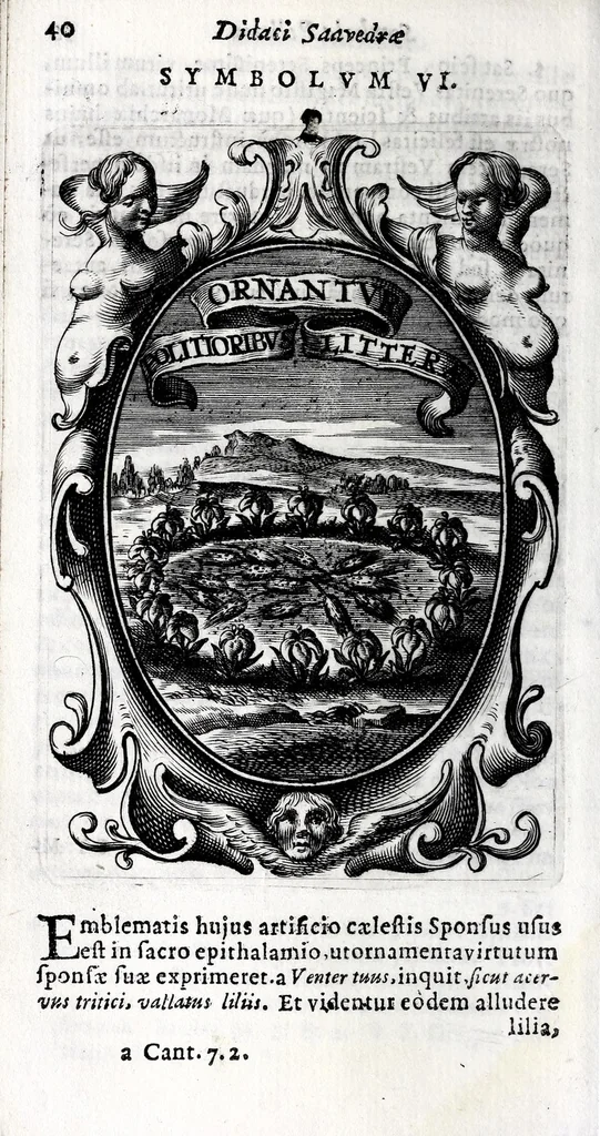 An illustration from Idea principis christiano-politici : 101 sijmbolis expressa, 1651, leaf 72
