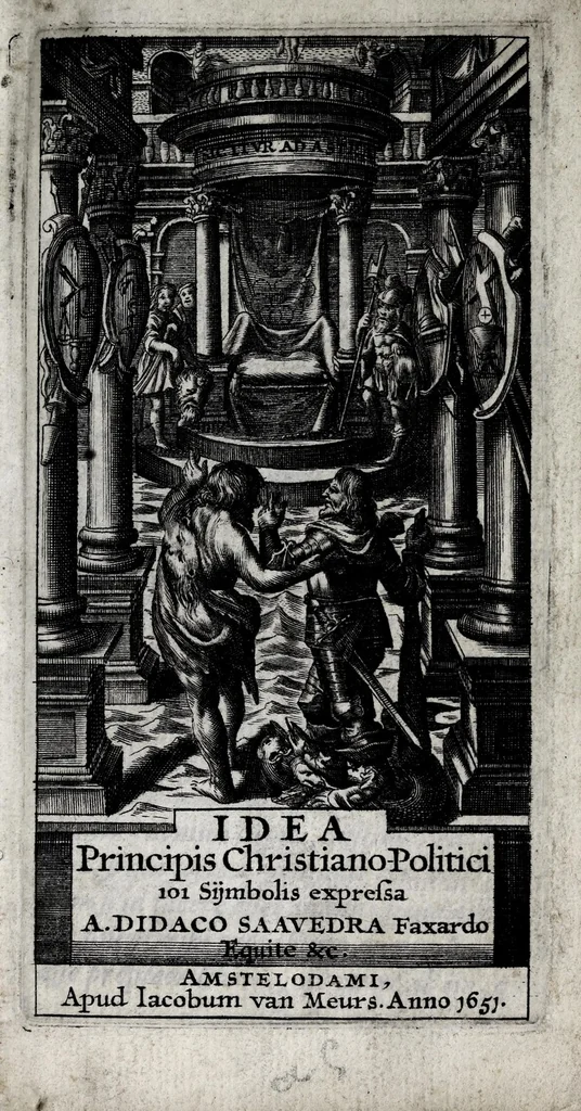 An illustration from Idea principis christiano-politici : 101 sijmbolis expressa, 1651, leaf 9
