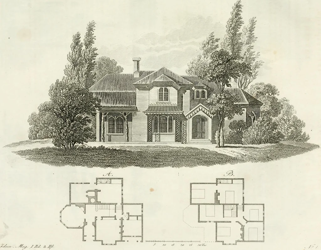 An illustration from Ideen-Magazin für Architecten, Künstler und Handwerker, 1832, leaf 40