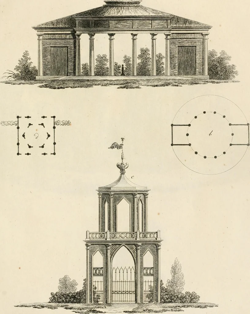 An illustration from Ideen-Magazin für Architecten, Künstler und Handwerker, 1832, leaf 12