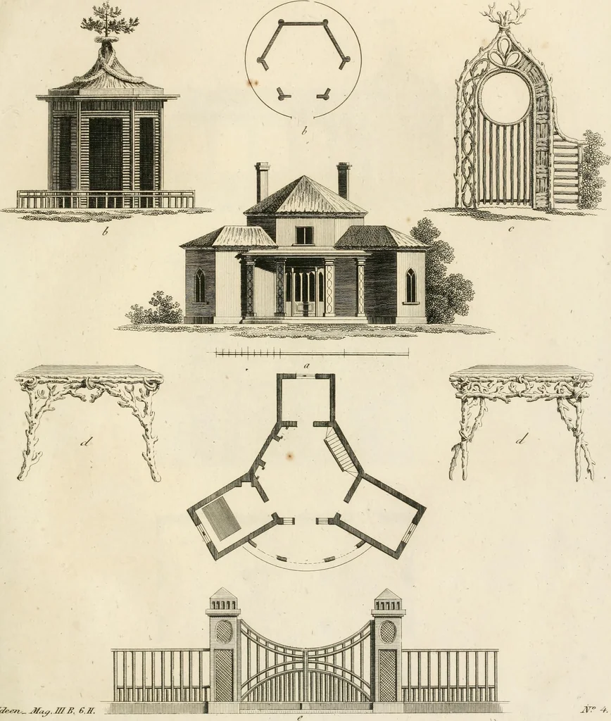 An illustration from Ideen-Magazin für Architecten, Künstler und Handwerker, 1832, leaf 92