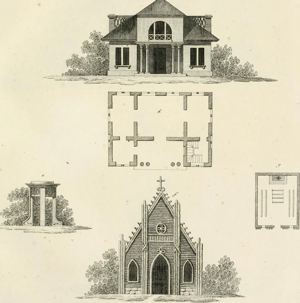 An illustration from Ideen-Magazin für Architecten, Künstler und Handwerker, 1832, leaf 56