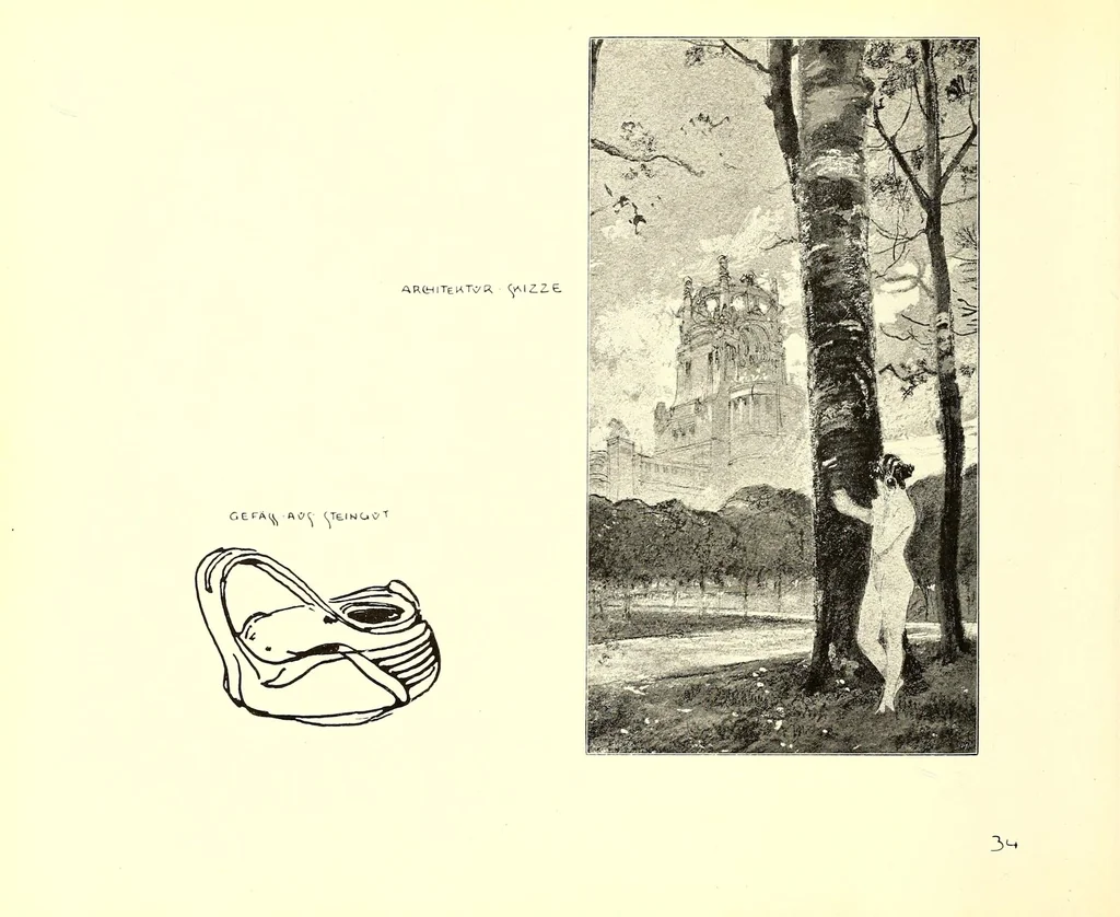 An illustration from Ideen von Olbrich, 1904, leaf 62