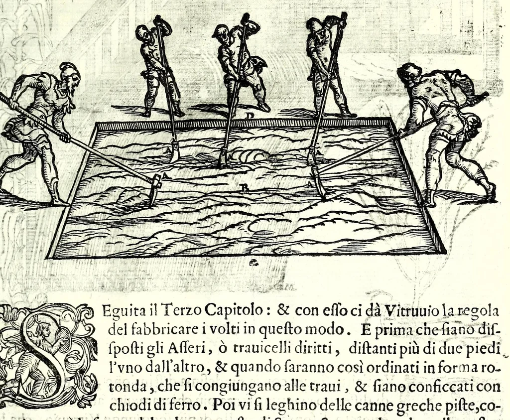 An illustration from I dieci libri d'architettvra, 1660, leaf 119