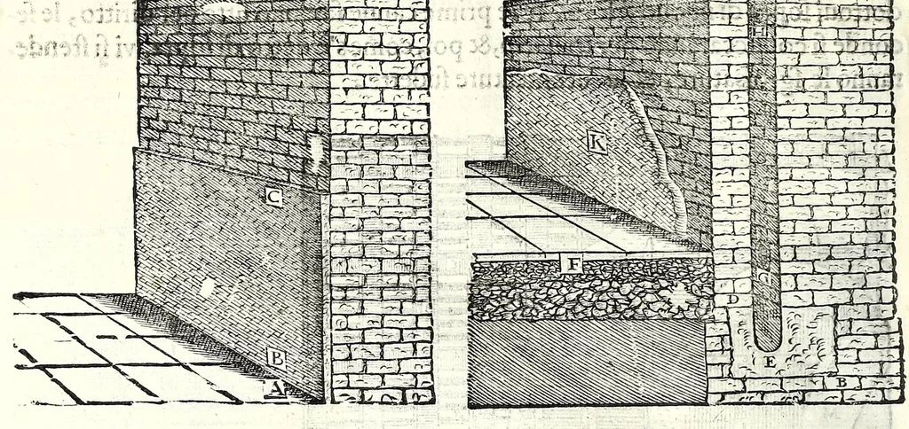 An illustration from I dieci libri d'architettvra, 1660, leaf 124