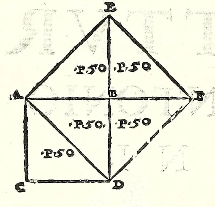 An illustration from I dieci libri d'architettvra, 1660, leaf 140