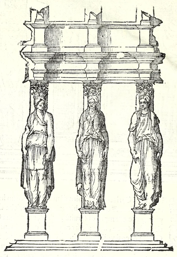 An illustration from I dieci libri d'architettvra, 1660, leaf 22
