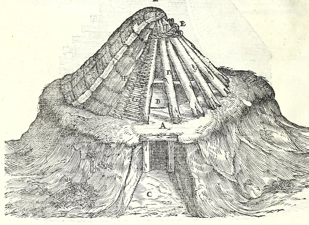 An illustration from I dieci libri d'architettvra, 1660, leaf 46