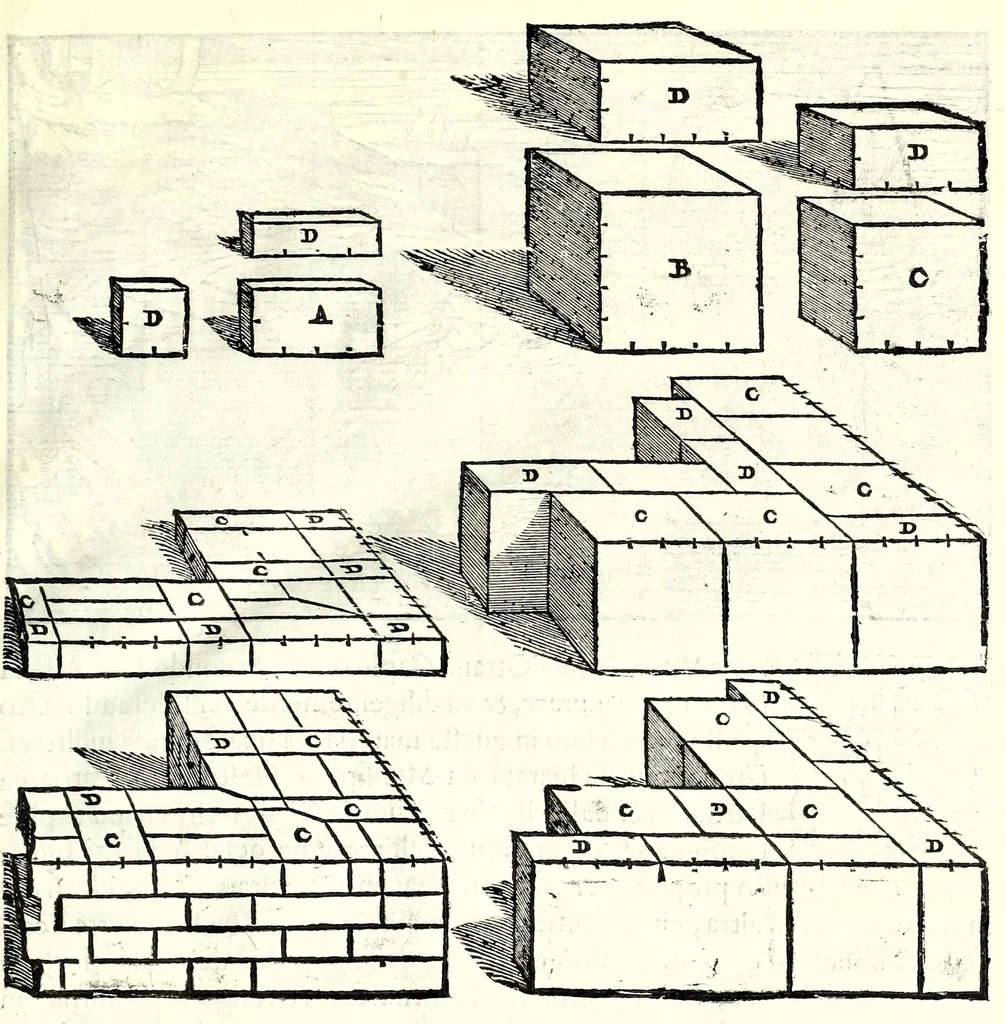 An illustration from I dieci libri d'architettvra, 1660, leaf 51