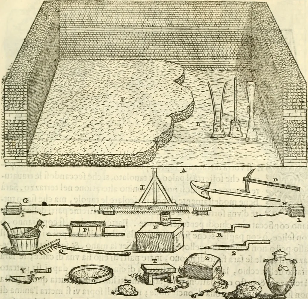 An illustration from I dieci libri d'architettvra, 1660, leaf 112